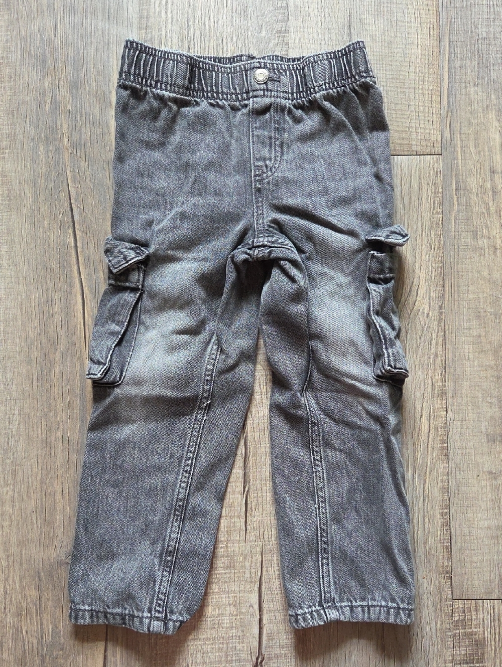 okie dokie Black Cargo Joggers for Kids